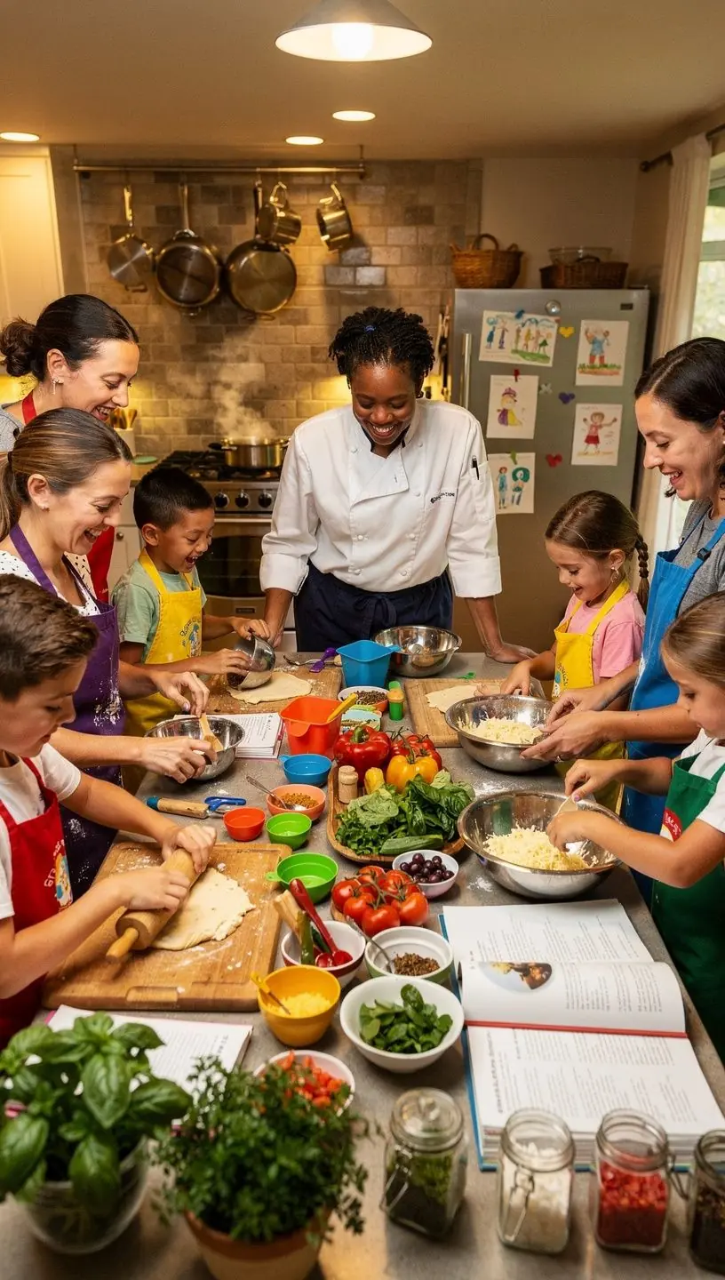 Rodzina ciesząca się wspólnym czasem podczas zwiedzania parku miejskiego.