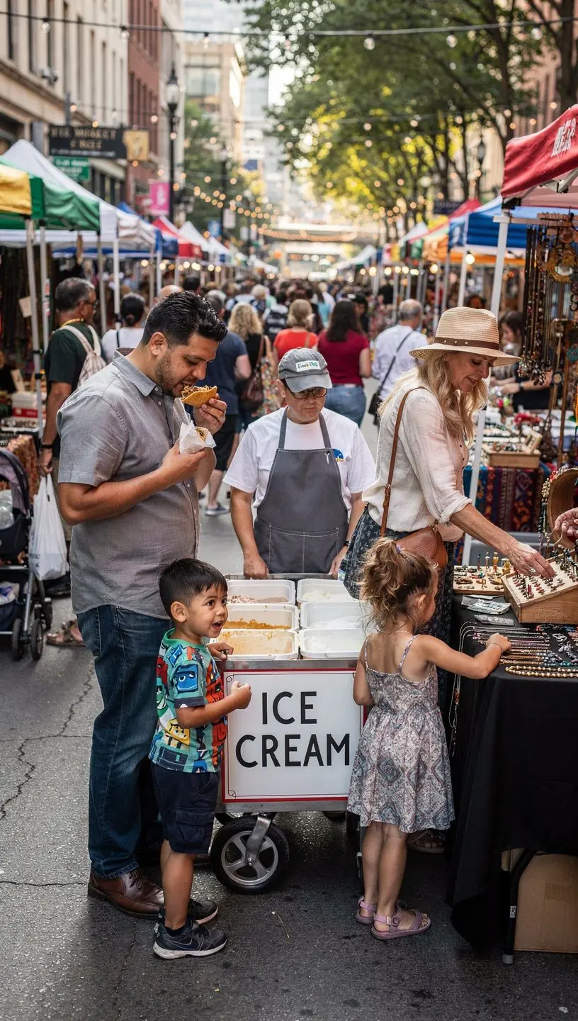 Dzieci bawiące się na placu zabaw w miejskim parku.