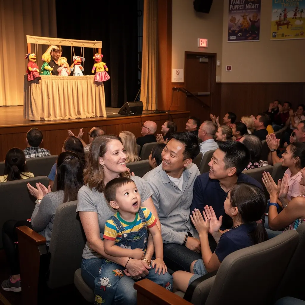Dzieci z uśmiechami, odkrywające atrakcje turystyczne w pobliżu znanych miejsc w mieście.
