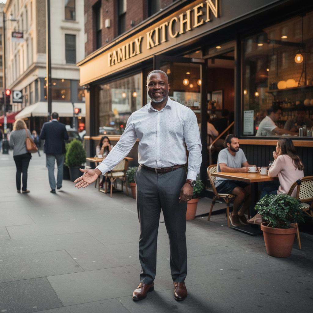 Rodzina delektuje się lodami na tle znanego pomnika.