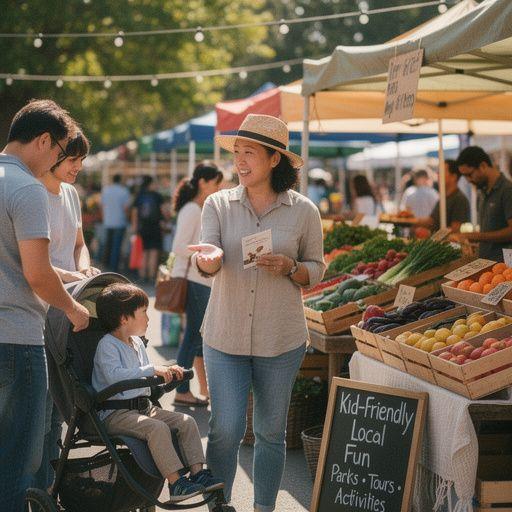 Widok na miasto z tarasu widokowego, idealny na rodzinne zdjęcie.